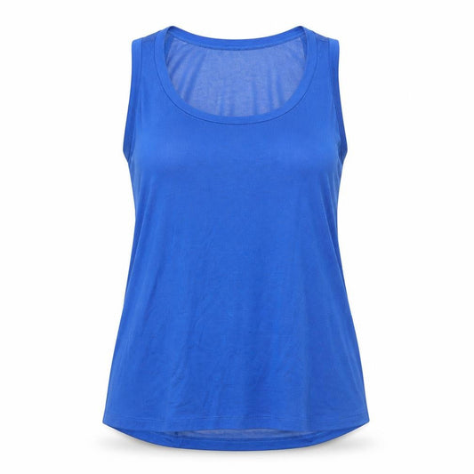 Front view of Crivit women’s blue tank, size S