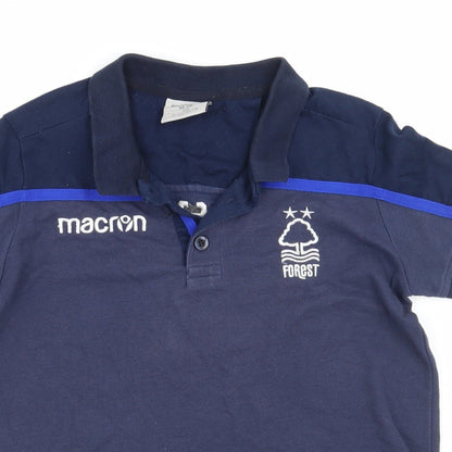 Macron Boys Blue   Basic Polo Size 9-10 Years  - Nottingham Forest