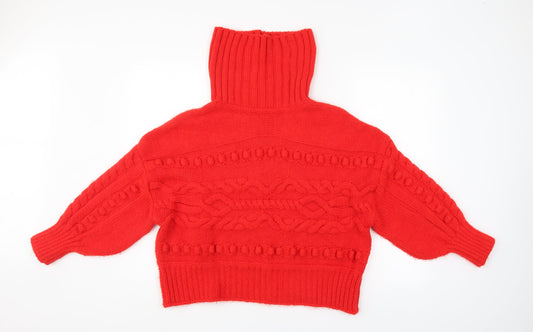 George Womens Red   Henley Jumper Size L