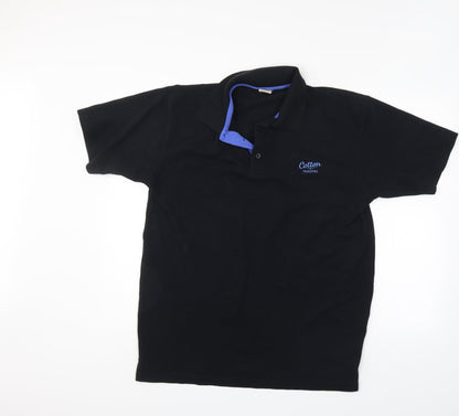 Cotton Traders Mens Black    Polo