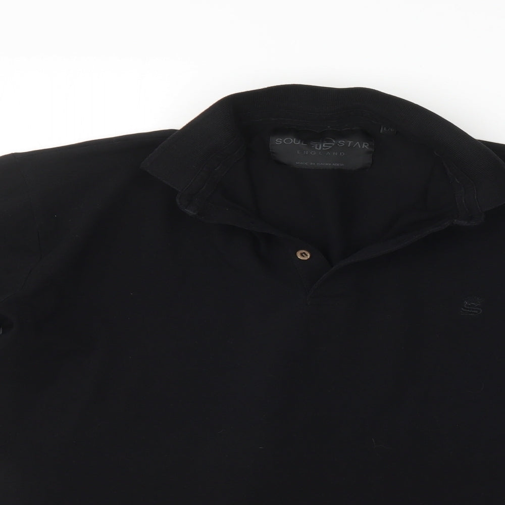 Soul Star Mens Black    Polo Size L