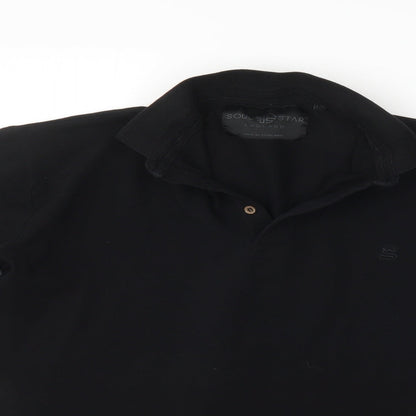Soul Star Mens Black    Polo Size L