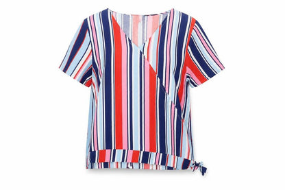 Primark Girls Multicoloured Striped  Wrap Blouse Size 12-13 Years