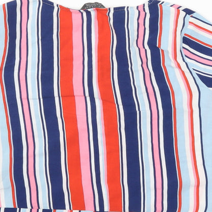 Primark Girls Multicoloured Striped  Wrap Blouse Size 12-13 Years