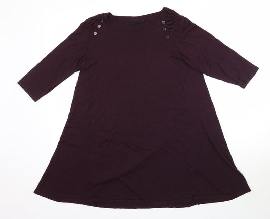 Womens UK Size S Wallis Purple Tunic Blouse
