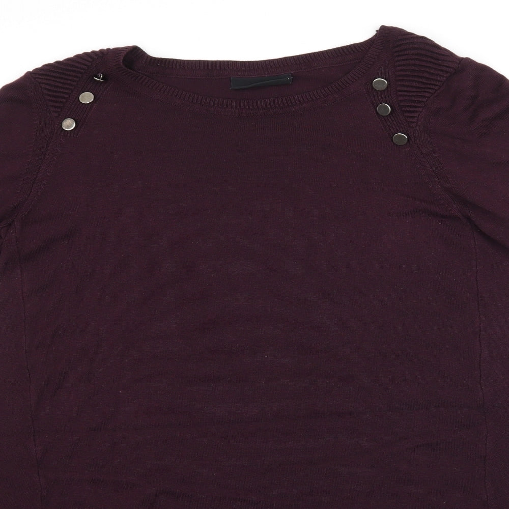 Womens UK Size S Wallis Purple Tunic Blouse