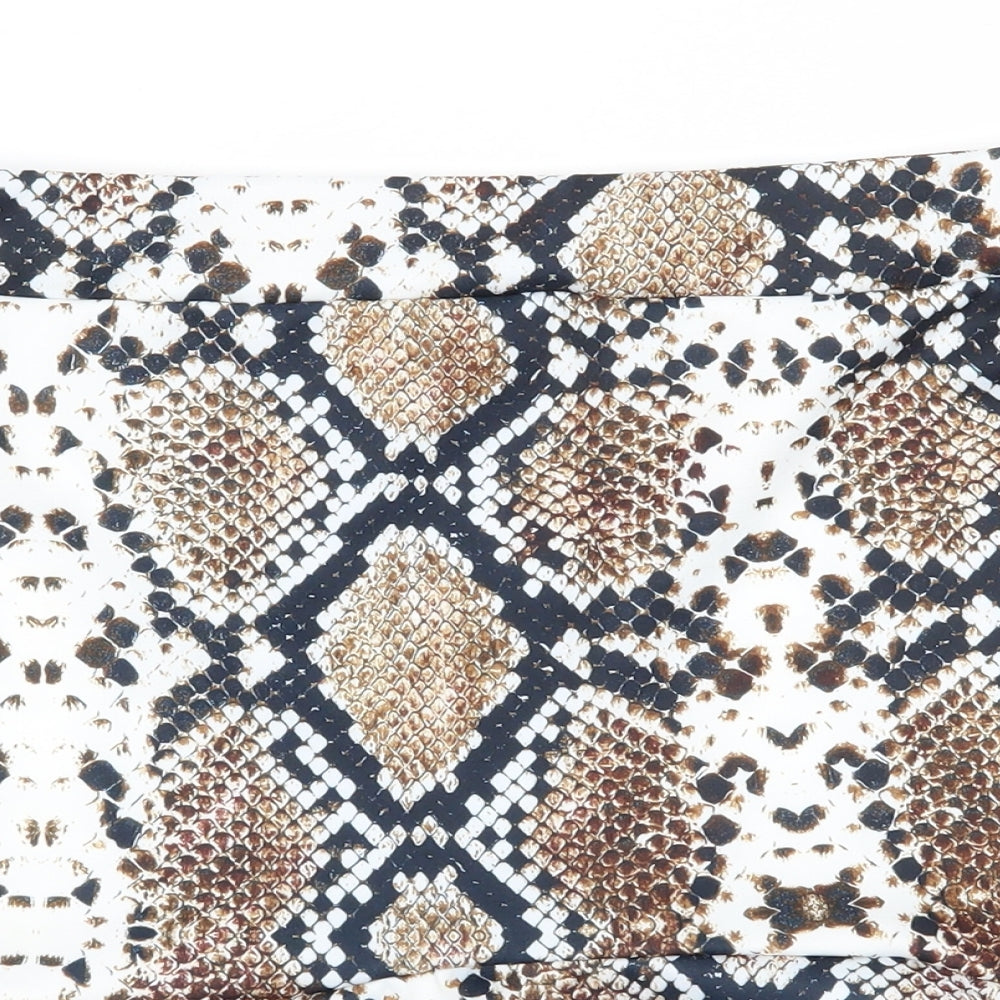 Nasty Gal Womens Multicoloured Animal Print  A-Line Skirt Size 12