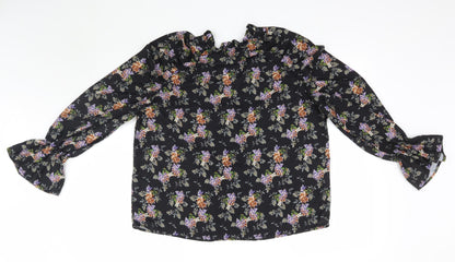 Womens UK Size 10 In the Style Black Basic Blouse