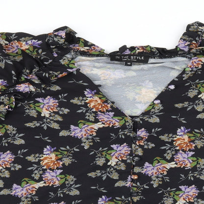 Womens UK Size 10 In the Style Black Basic Blouse