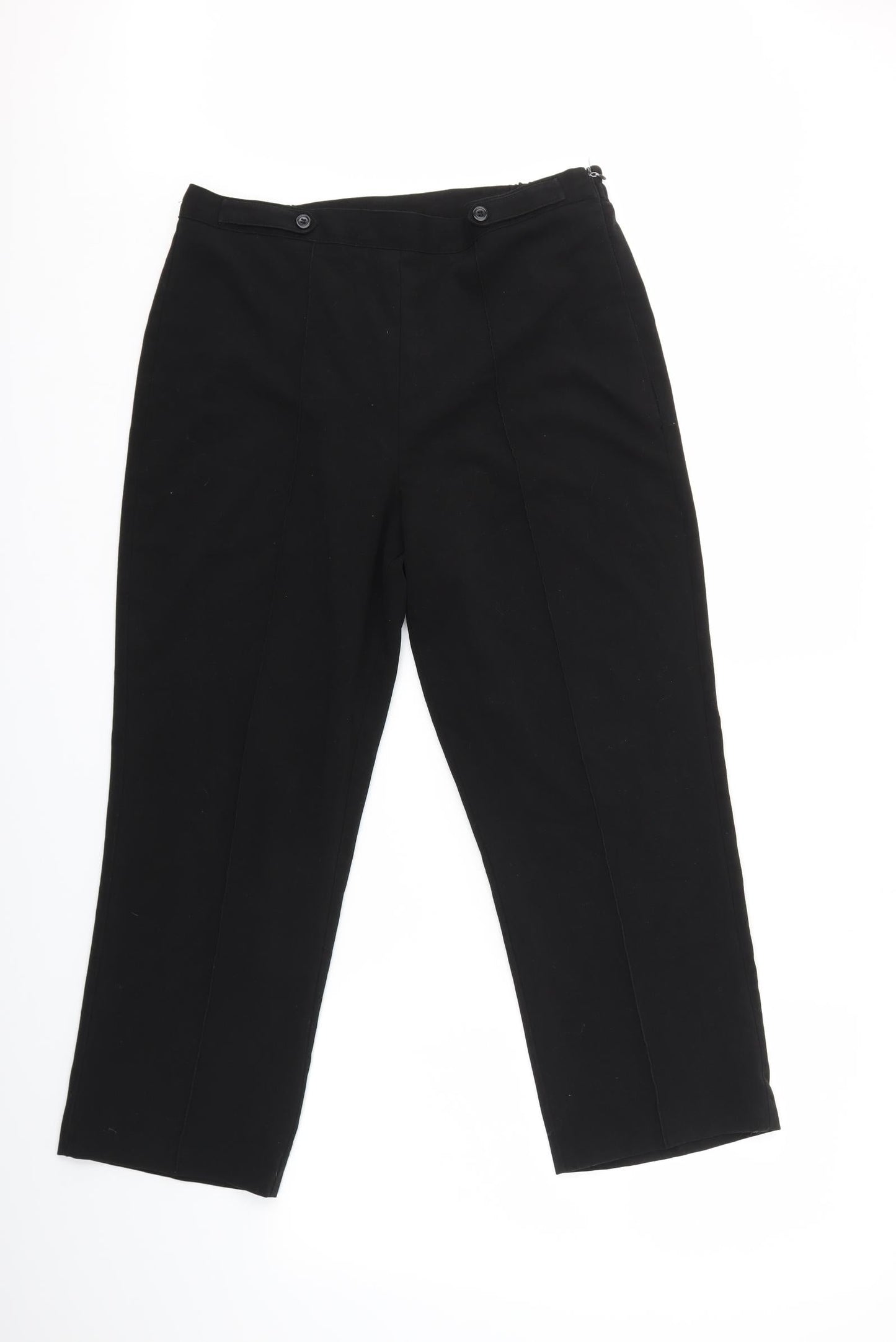 Womens UK Size 14 Classics Regular Fit Dress Pants Black Trousers