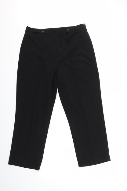 Womens UK Size 14 Classics Regular Fit Dress Pants Black Trousers