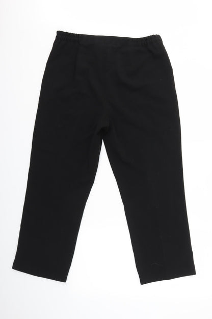 Womens UK Size 14 Classics Regular Fit Dress Pants Black Trousers