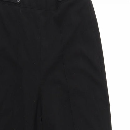 Womens UK Size 14 Classics Regular Fit Dress Pants Black Trousers