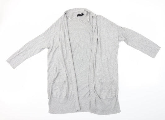 Primark Womens Grey  Knit Cardigan Jumper Size 10