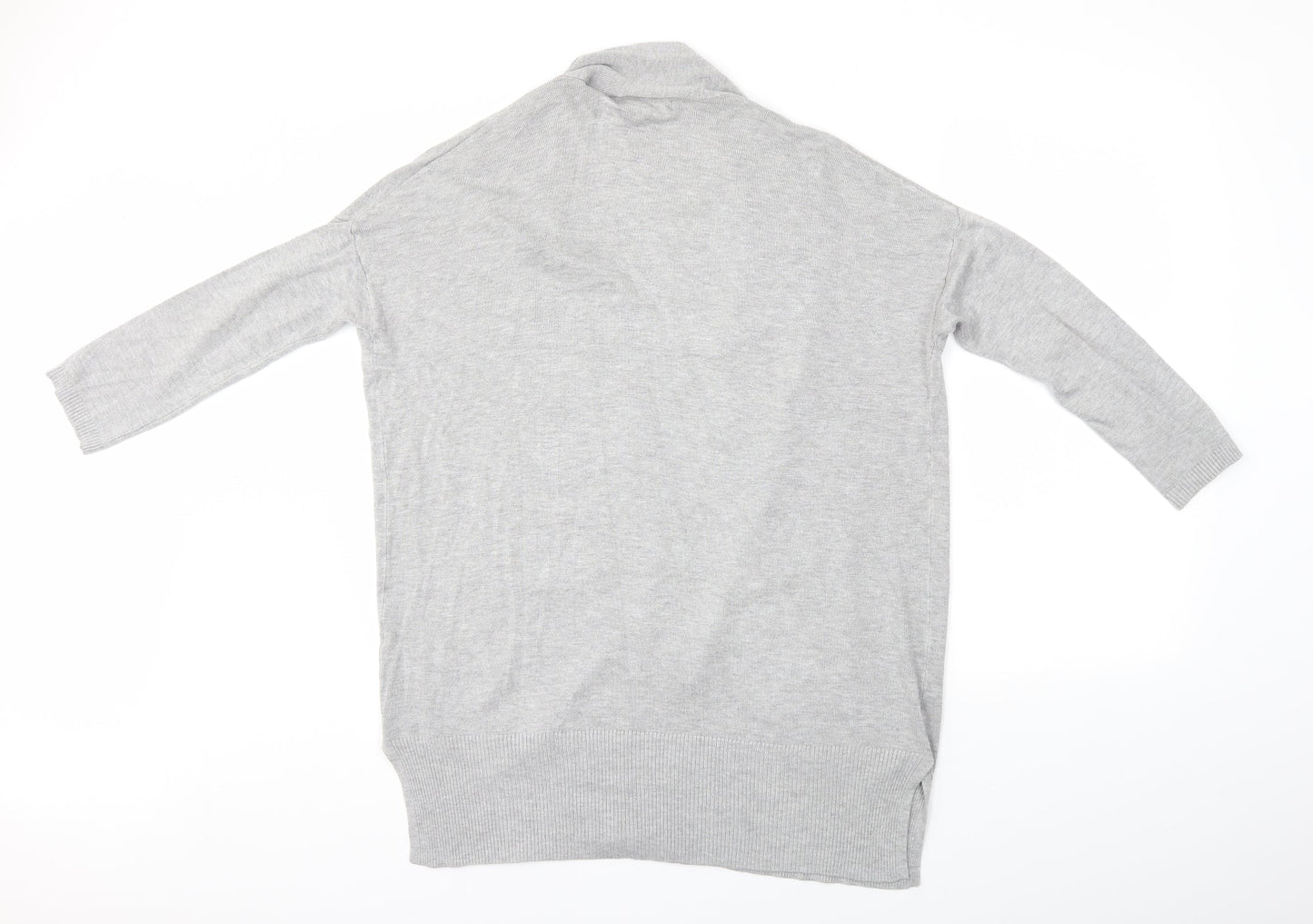 Primark Womens Grey  Knit Cardigan Jumper Size 10