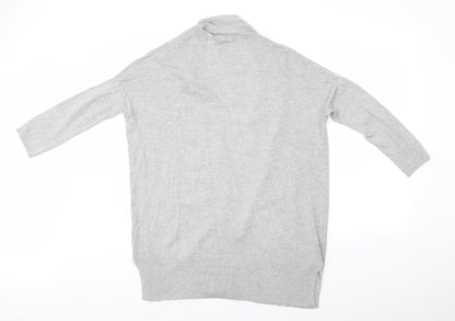 Primark Womens Grey  Knit Cardigan Jumper Size 10