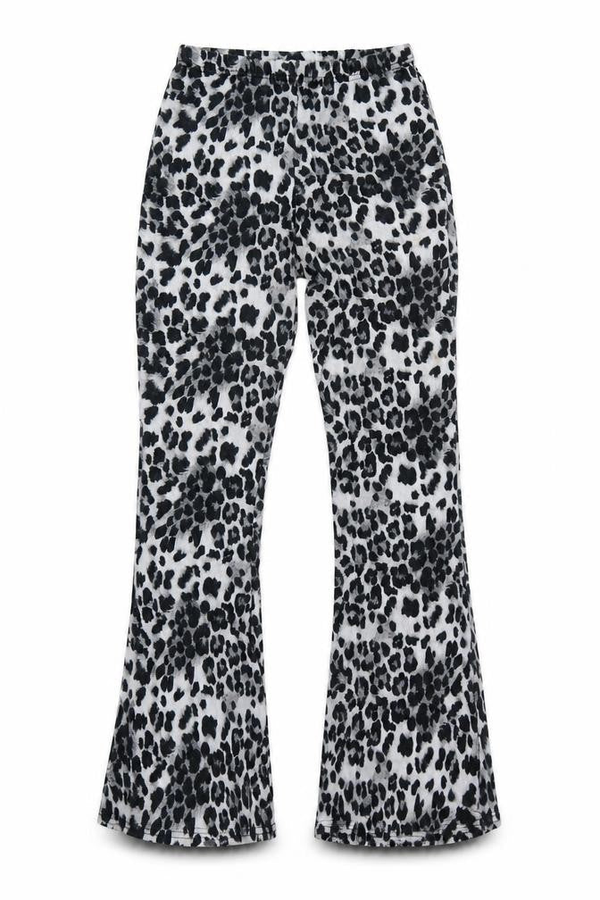 PRETTYLITTLETHING Womens Grey Animal Print  Sweatpants Trousers Size 12 L33 in