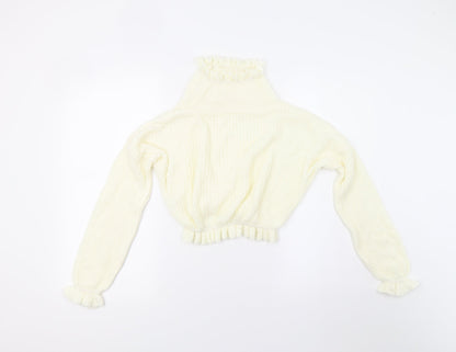 Womens UK Size S Preworn Ivory Pullover Jumper