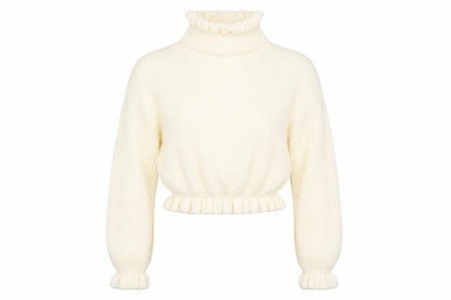Womens UK Size S Preworn Ivory Pullover Jumper