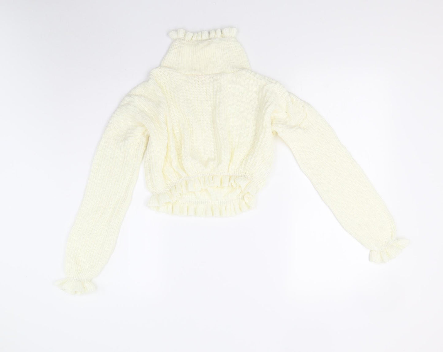 Womens UK Size S Preworn Ivory Pullover Jumper