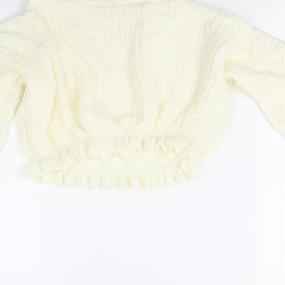 Womens UK Size S Preworn Ivory Pullover Jumper