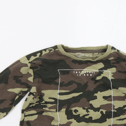 NEXT Boys Green Camouflage  Basic T-Shirt Size 5 Years