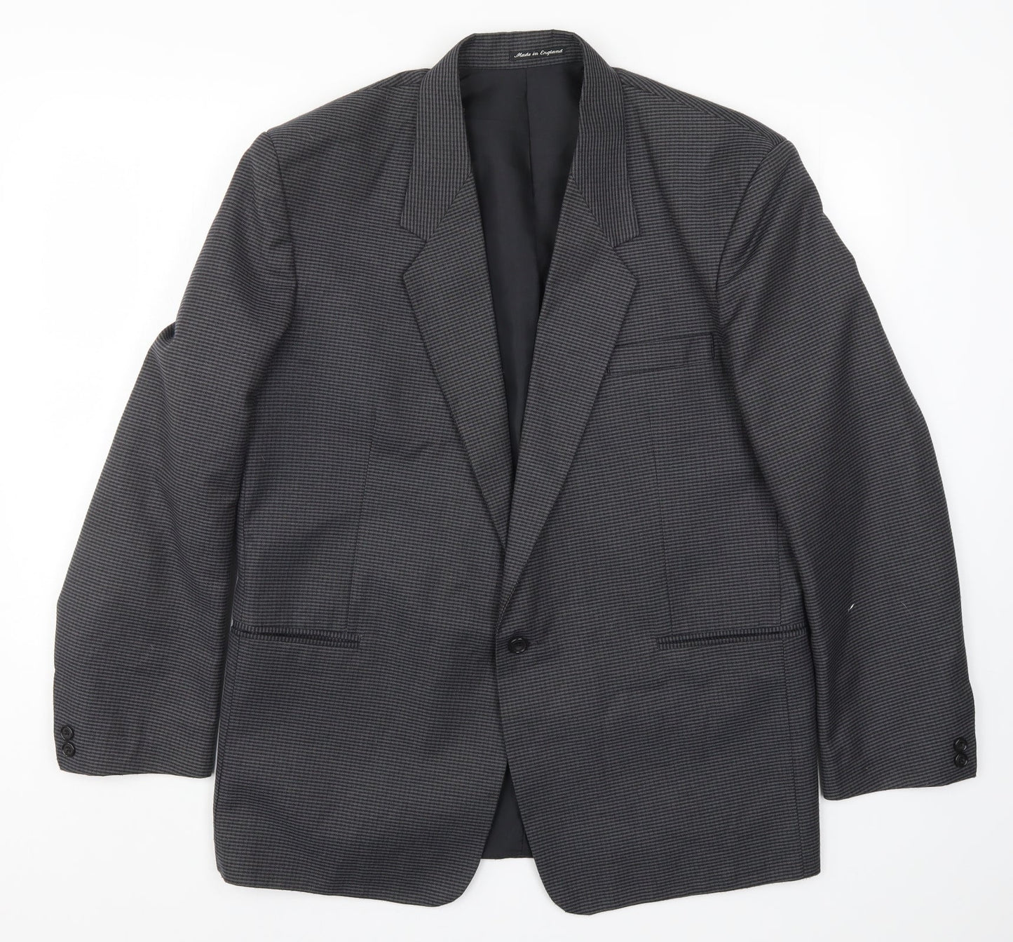 Mens UK Size 40 Preworn Regular Grey Suit Jacket