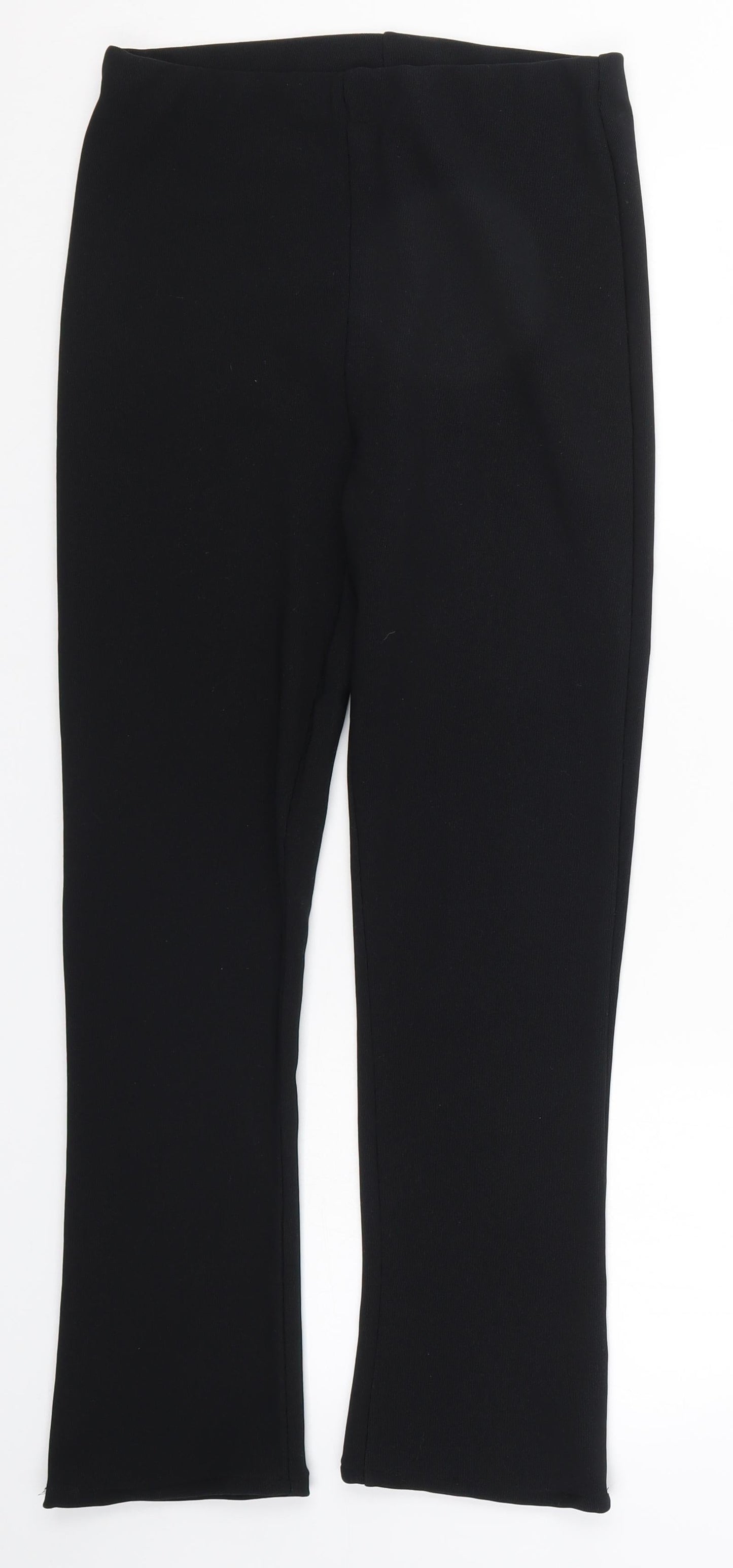 Womens UK Size 8 Preworn Regular Fit  Black Trousers