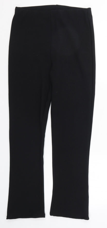 Womens UK Size 8 Preworn Regular Fit  Black Trousers