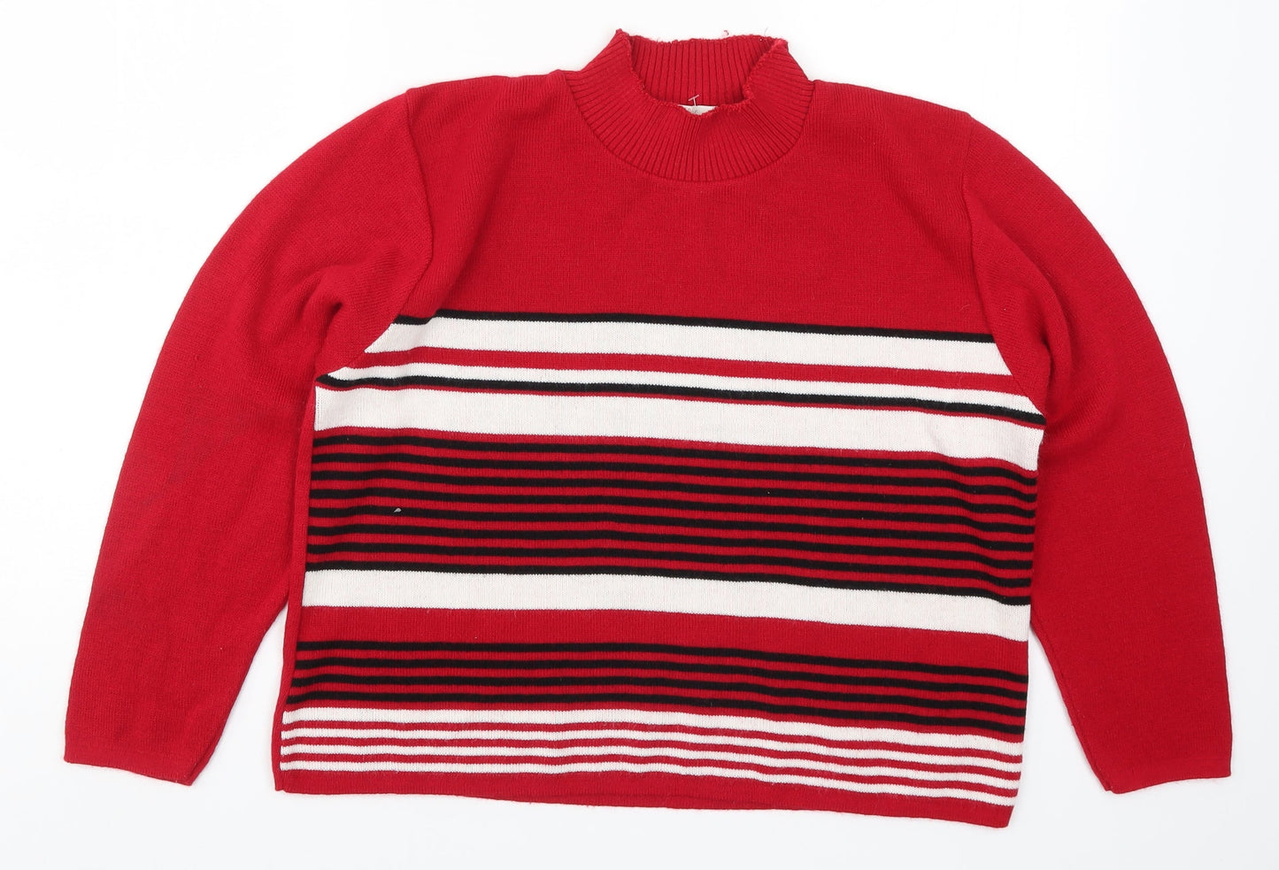 Womens UK Size L Vida Vi Red Pullover Jumper