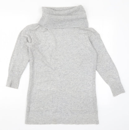 M&Co Womens Grey  Knit Pullover Jumper Size 10