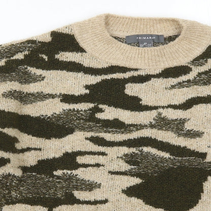 Primark Womens Green Camouflage Knit Pullover Jumper Size 6