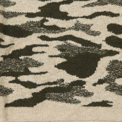 Primark Womens Green Camouflage Knit Pullover Jumper Size 6