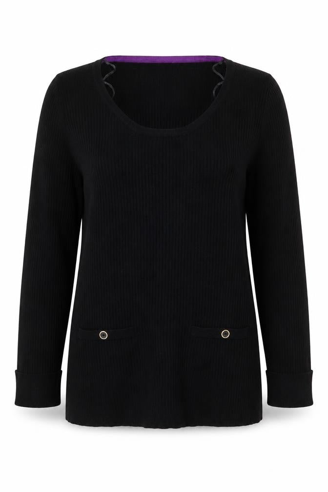 Womens UK Size 10 Marks and Spencer Black Pullover Jumper
