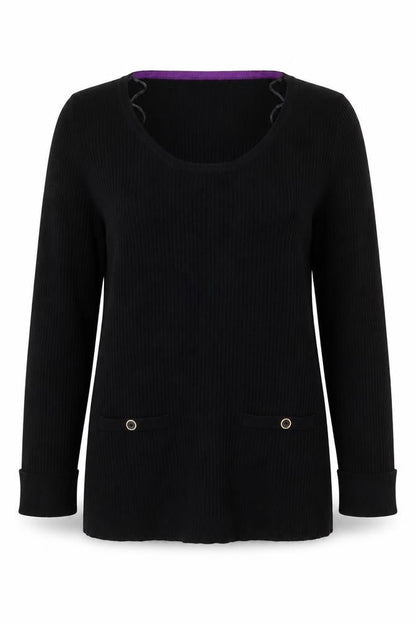 Womens UK Size 10 Marks and Spencer Black Pullover Jumper