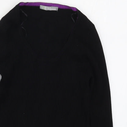 Womens UK Size 10 Marks and Spencer Black Pullover Jumper