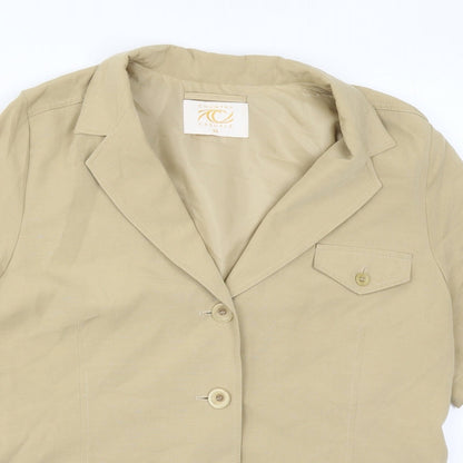 Womens UK Size M Country Casuals Beige Basic Button-Up