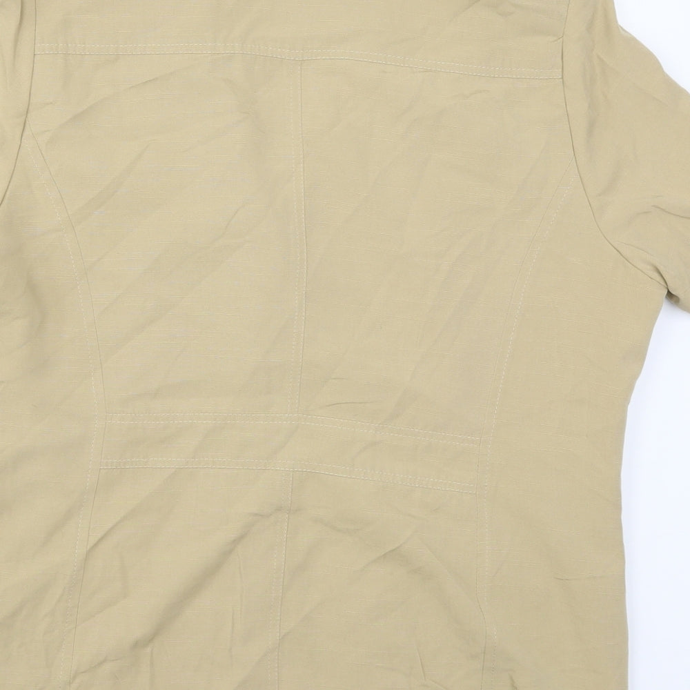 Womens UK Size M Country Casuals Beige Basic Button-Up