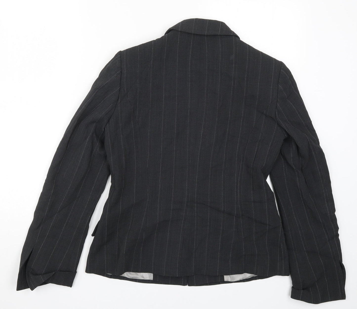 Principles Womens Grey Striped  Jacket Suit Jacket Size 10