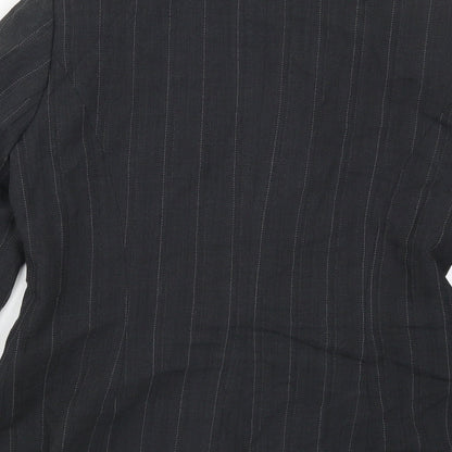 Principles Womens Grey Striped  Jacket Suit Jacket Size 10