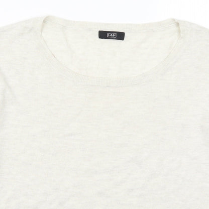 F&F Womens Beige  Knit Pullover Jumper Size 6