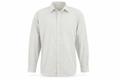 Mens UK Size 15 Marks and Spencer Grey  Button-Up Long Sleeve Casual Shirt