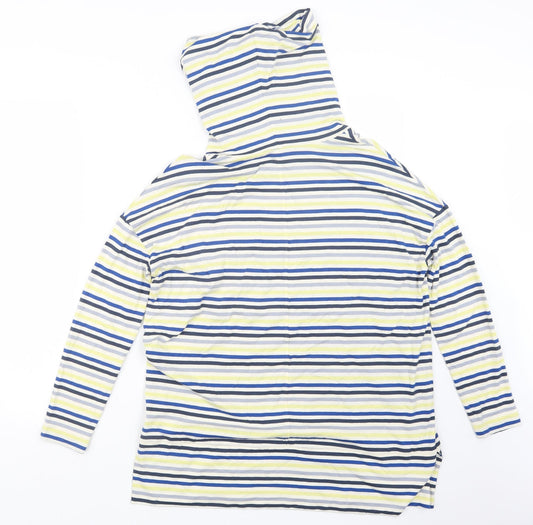 EAST Womens Blue Striped  Basic T-Shirt Size S