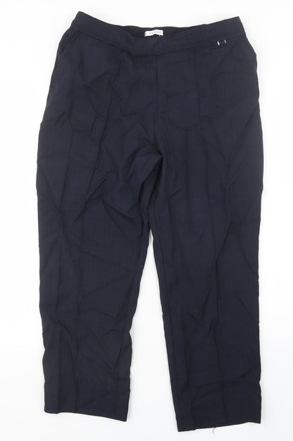 Womens UK Size 14 Marks and Spencer Regular Fit  Blue Trousers