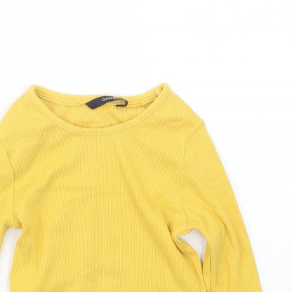 George Girls Yellow   Basic T-Shirt Size 2-3 Years