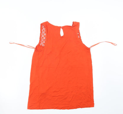 F&F Womens Orange   Camisole T-Shirt Size 8