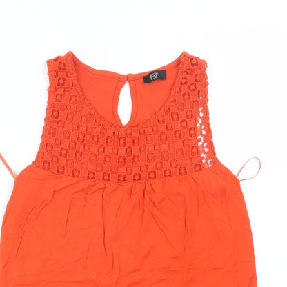 F&F Womens Orange   Camisole T-Shirt Size 8