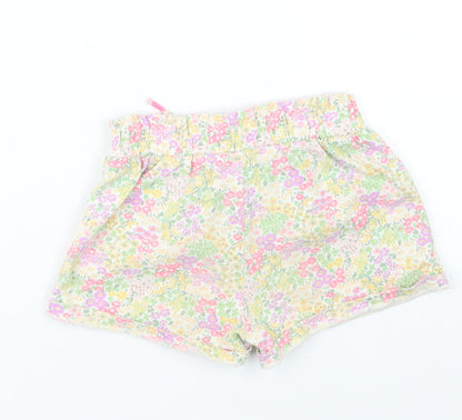NEXT Girls Purple Floral  Boyfriend Shorts Size 6 Years