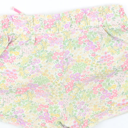 NEXT Girls Purple Floral  Boyfriend Shorts Size 6 Years