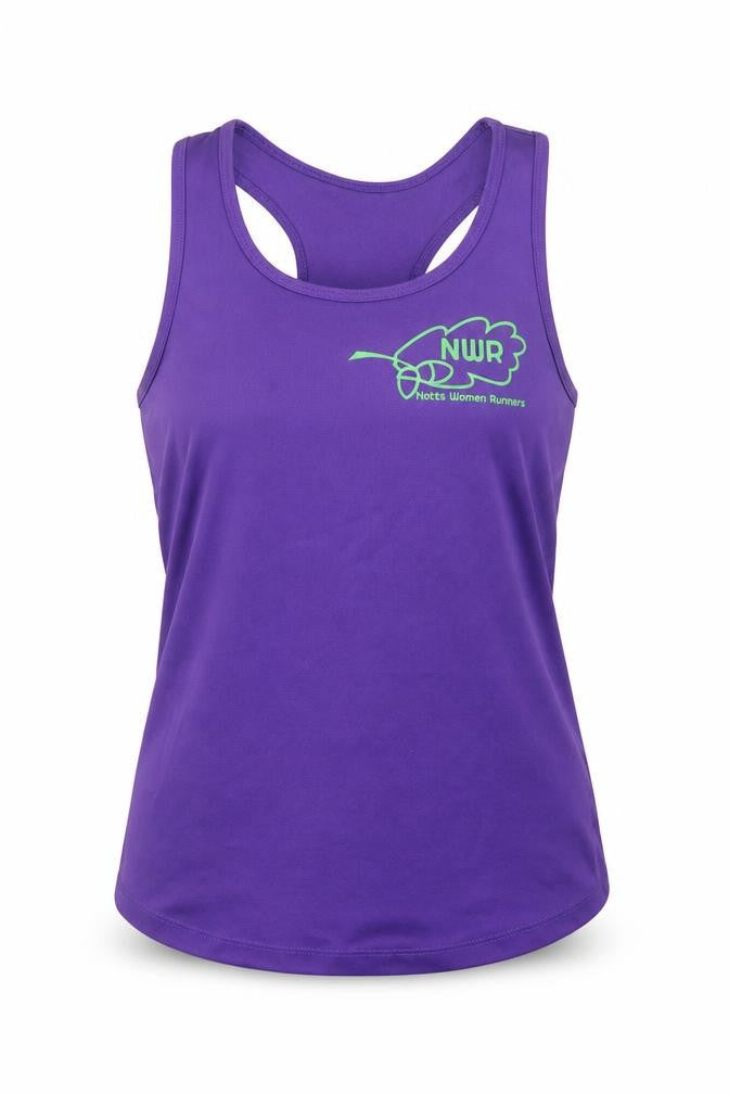 Womens UK Size M Awdis Purple Basic Tank